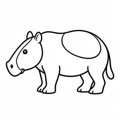 Szablon konturu tapira do wycięcia