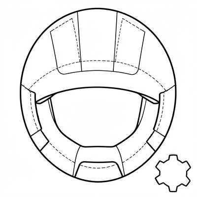 Szablon hełmu z tektury