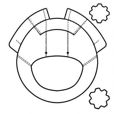 Szablon hełmu z tektury