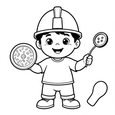 Kolorowanka: Mały hutnik