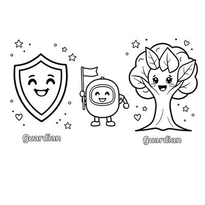 Kolorowanka 'Mój mały strażnik'