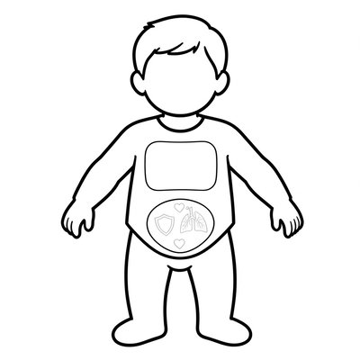 Szablon ciała dla maluchów