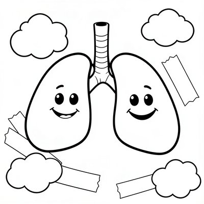 Kolorowanka: Moje miękkie płuca