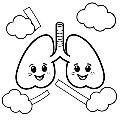 Kolorowanka: Moje miękkie płuca