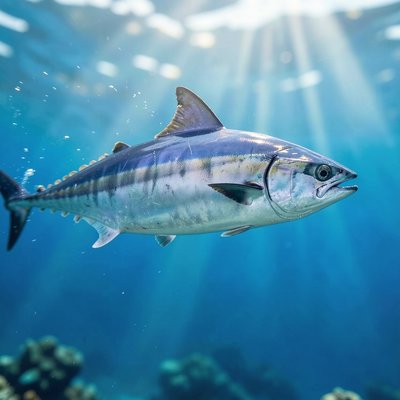 Laminowane zdjęcie tuńczyka