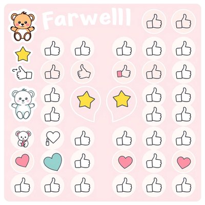 Naklejki pożegnalne — wzory do druku