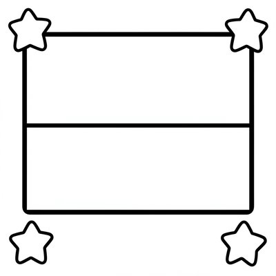 Kolorowanka — Prosta flaga do kolorowania