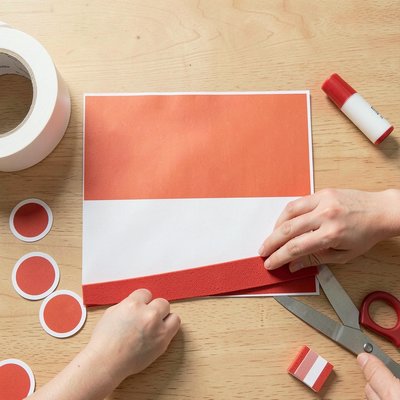 Szablon do tworzenia prostej flagi (A5)