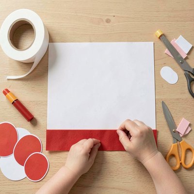 Szablon do tworzenia prostej flagi (A5)