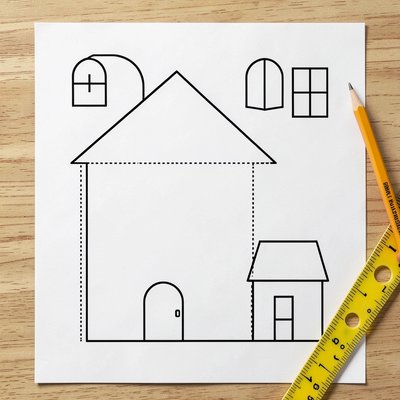 Szablon domku A4 (do wydruku)