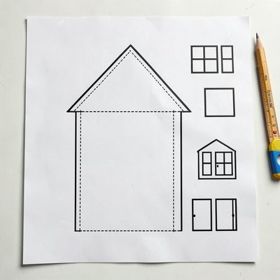 Szablon domku A4 (do wydruku)