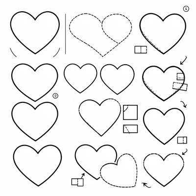Szablony serc — wycinanki