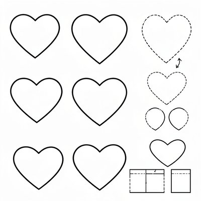 Szablony serc — wycinanki
