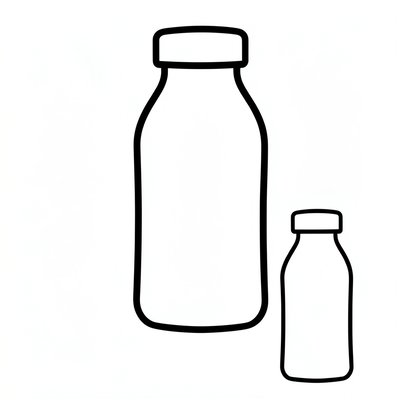 Kontur butelki soku — szablon A4