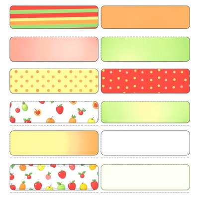 Paski etykiet — kolorowe paski do doklejania