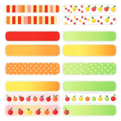 Paski etykiet — kolorowe paski do doklejania