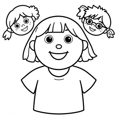 Szablon portretu do kolorowania