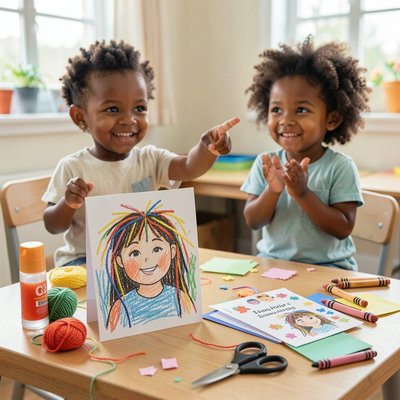 Przykładowy gotowy portret i laurka