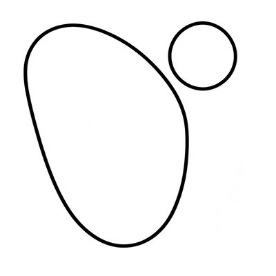 Szablon tułowia i głowy bociana do druku