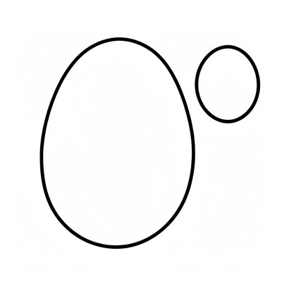 Szablon tułowia i głowy bociana do druku