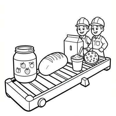 Kolorowanka: produkty z taśmy