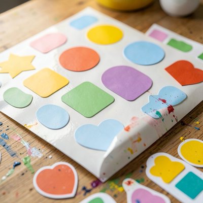 Arkusz naklejek - duże kształty