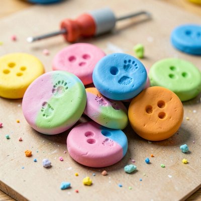 Plastelina i miękka masa plastyczna - guziki