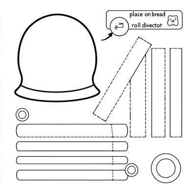 Szablon do wycinania — dzwon i rura tuby