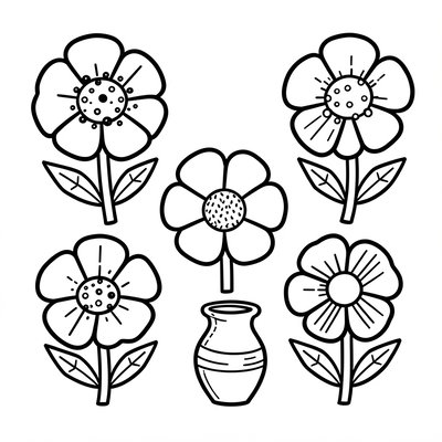 Strona do kolorowania — kwiaty