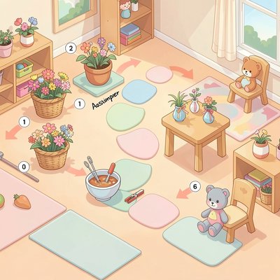 Plansza ruchowa — trasa florysty