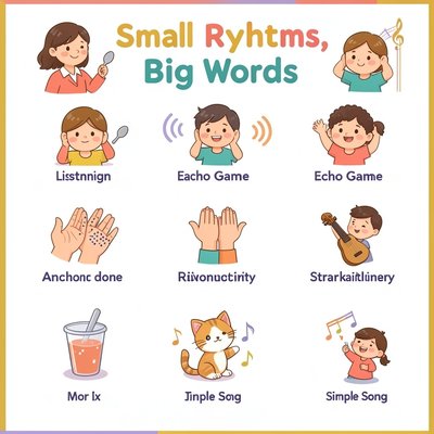 Plakat aktywności: Małe rytmy, wielkie słowa