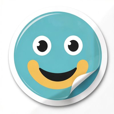 Naklejka Uśmiech — projekt dużej naklejki