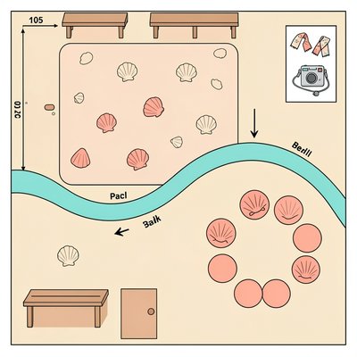 Szablon aktywności: Plan sali — Po plaży