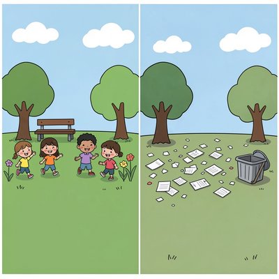 Szablon plakatu „Czysty Park”