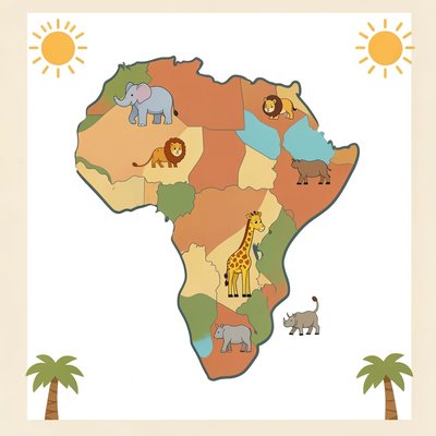 Mapa Afryki – ilustracja powitalna