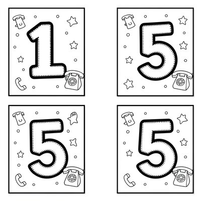 Karty do ćwiczeń motoryki małej: Malowanie numerów (1–5)