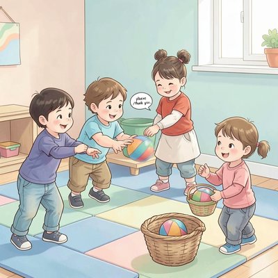Ilustracja 'Piłka dla Brata' - rzut i podanie