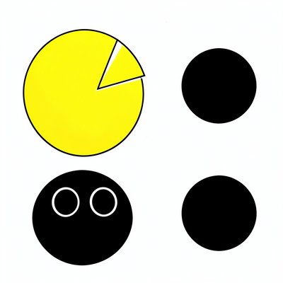 Szablon Pac-Mana — papierowy talerz (template)
