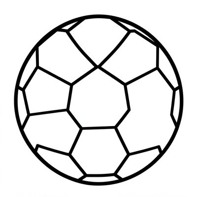 Kolorowanka: Prosta piłka do kolorowania