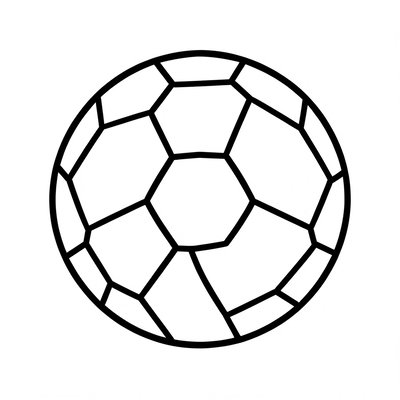 Kolorowanka: Prosta piłka do kolorowania