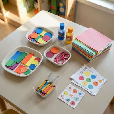Fotografia organizacji materiałów na stoliku