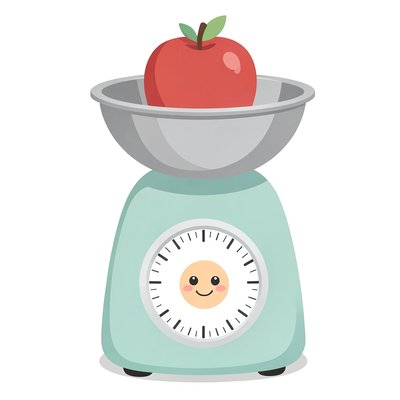Waga kuchenna (ilustracja zabawowa)
