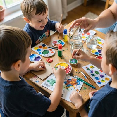 Zdjęcie inspiracyjne: maluchy ozdabiają deskorolki