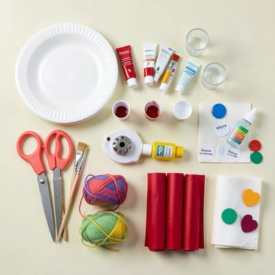 Rozłożone materiały na stoliku (flatlay)