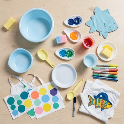 Układ materiałów — flat lay przygotowania