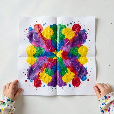 Inspiracja — wzór odbicia skrzydeł (przykład kolorowy)