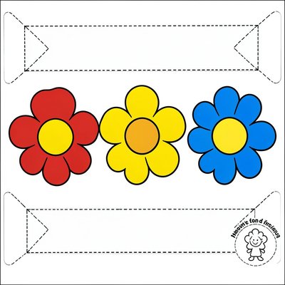 Opaska-kwiatuszek — szablon