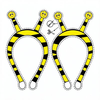 Opaska z antenkami — szablon do wydruku