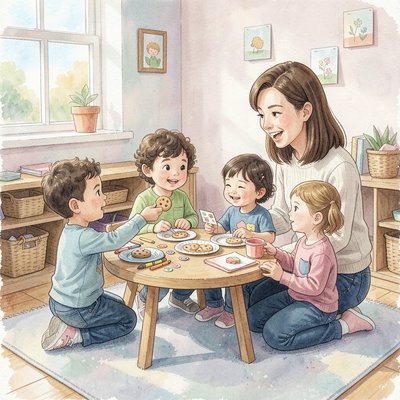 Scena ćwiczenia w parach — ilustracja sytuacyjna