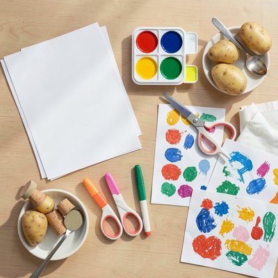 Zdjęcie płaskie: materiały na stanowisku (flatlay)